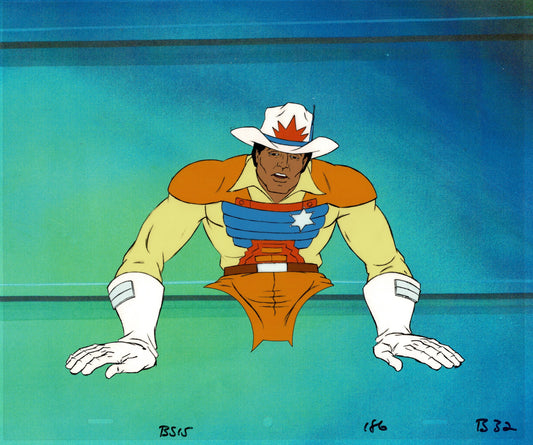 Bravestarr Animation Cartoon Production Cel Used Onscreen from Filmation 1987-8 A-B32