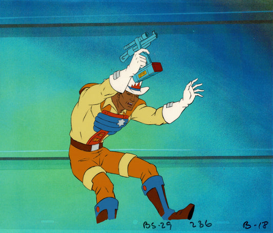 Bravestarr Animation Cartoon Production Cel Used Onscreen from Filmation 1987-8 A-B18