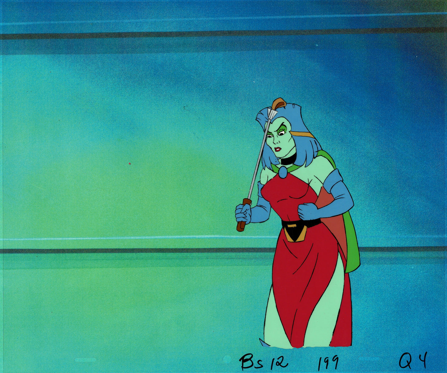 Bravestarr Animation Cartoon Production Cel Used Onscreen from Filmation 1987-8 B-Q4