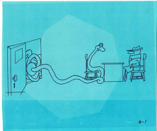 Sesame Street Cel Detective Snake Production Cartoon The Coil Case Ivanick 1989 nd1