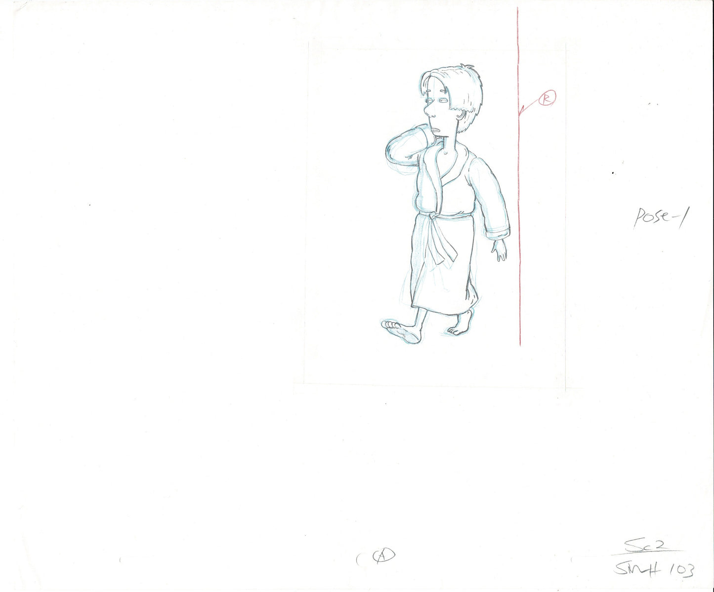 David Spade 5 Cel Drawings Sammy Production TV Cartoon SNL 2000 ms5