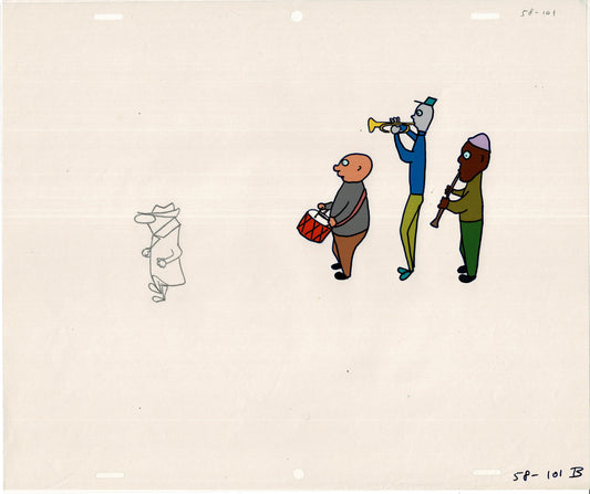 Sesame Street Cel and Drawing Detective Anticipation Production Cartoon Ivanick 1989 FS01