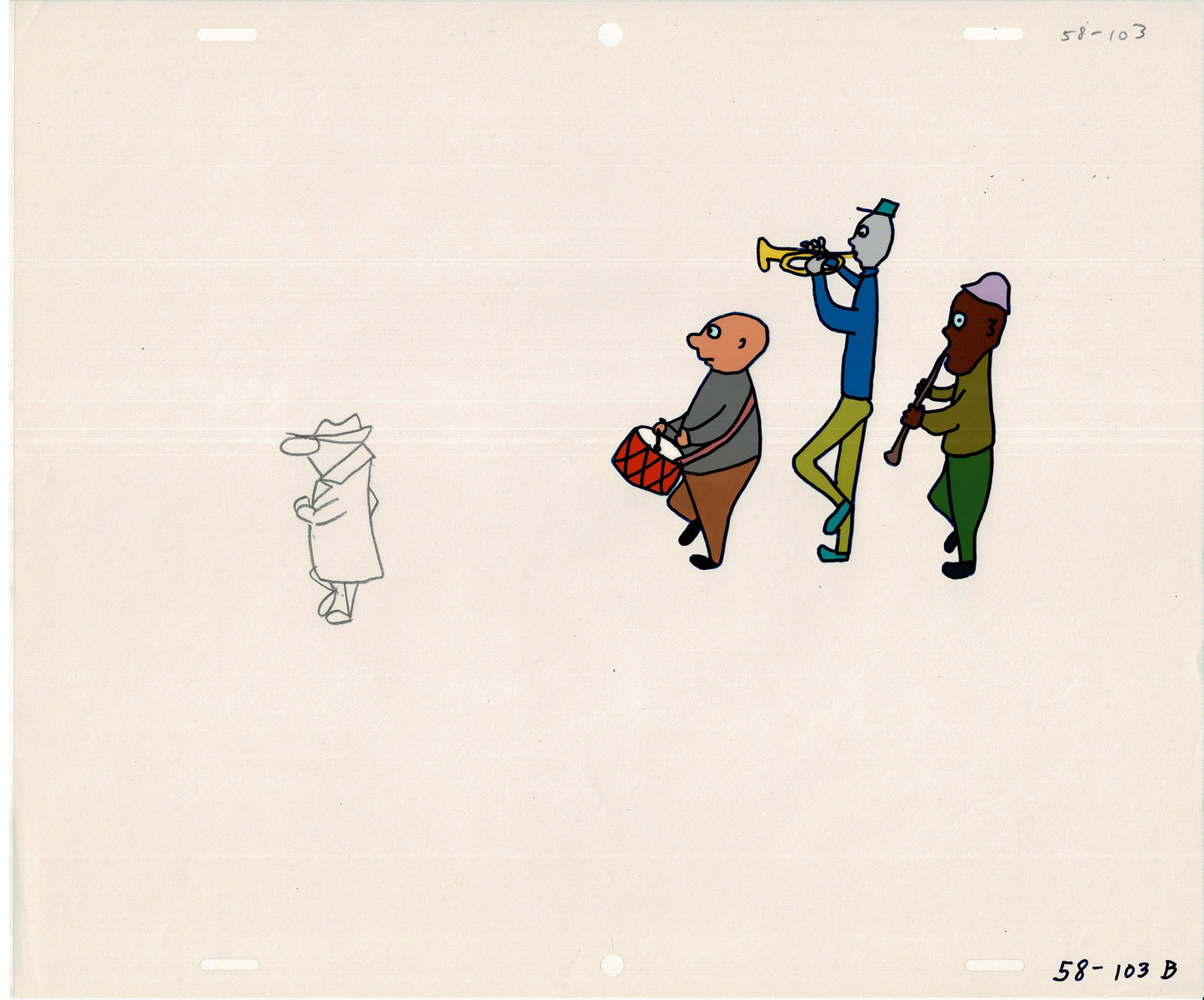 Sesame Street Cel and Drawing Detective Anticipation Production Cartoon Ivanick 1989 FS03