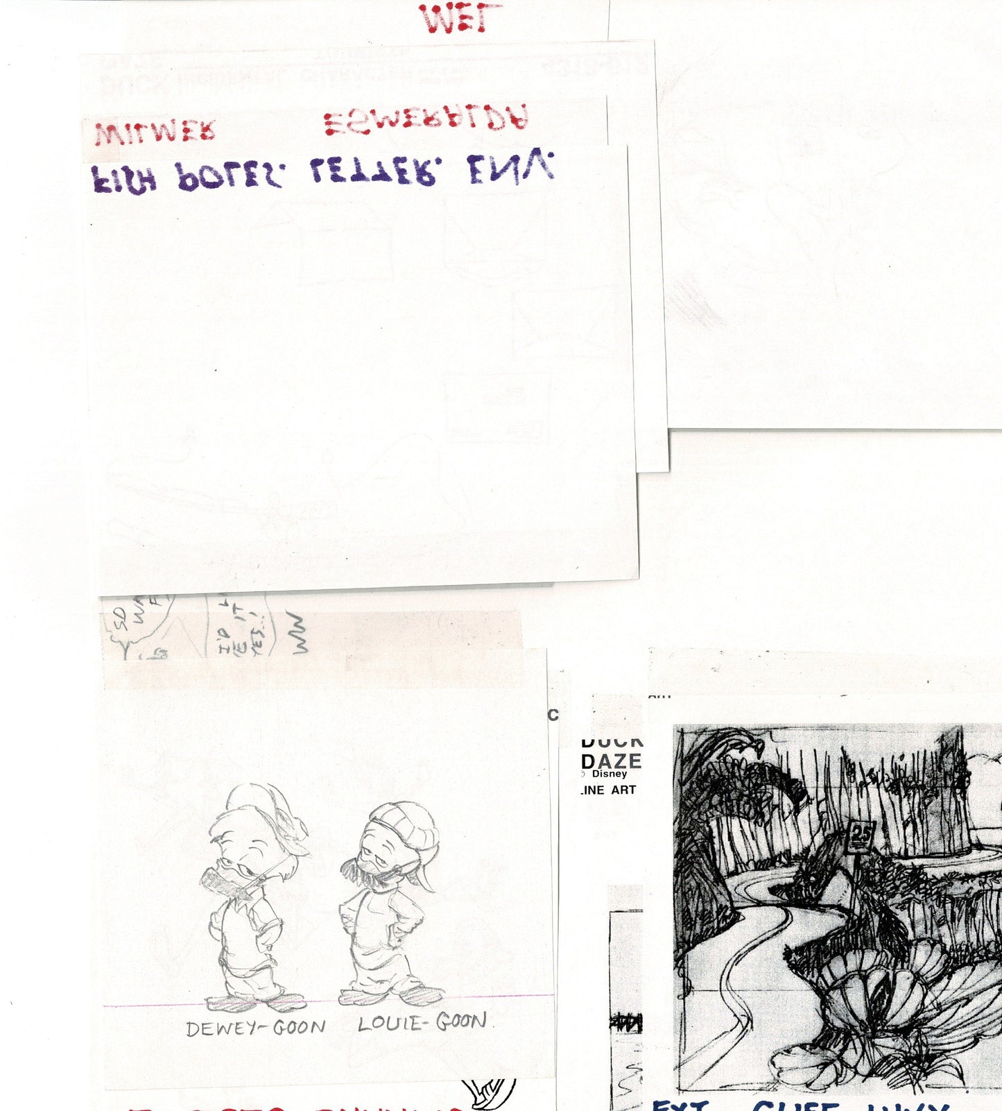 Ducktales Disney TV Production Model Copy Flipper from Animator Wendell Washer's Estate 1989 16