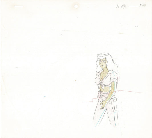 Cadillacs Dinosaurs Hannah Dundee Animation Art Cel Drawing Nelvana 1993-1994