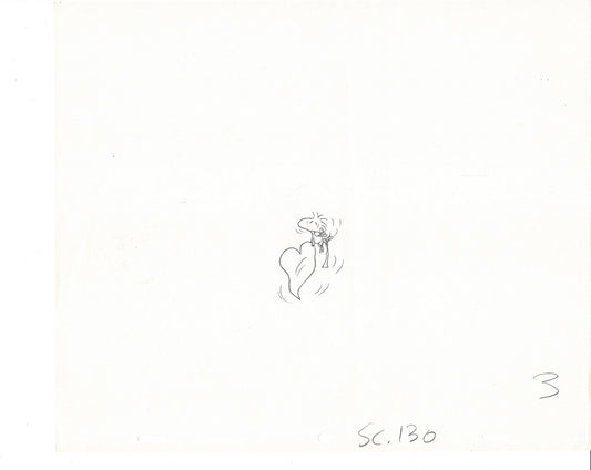 Charlie Brown Be My Valentine Holiday PEANUTS Cel Drawing 1975 Schulz 514