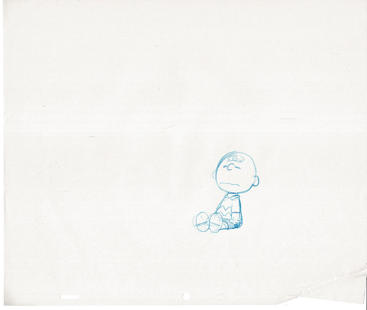 Charlie Brown Its Arbor Day Baseball Cel Drawing 1976 Schulz 528