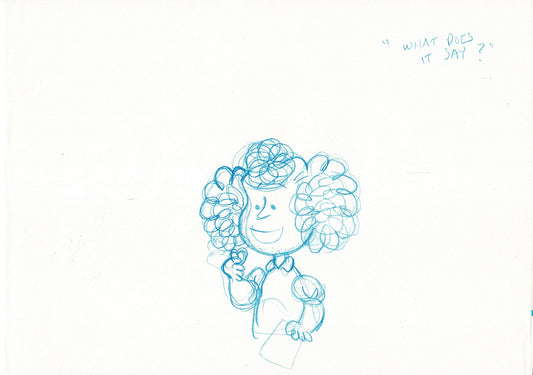 Charlie Brown Be My Valentine Holiday PEANUTS Cel Drawing 1975 Schulz 515