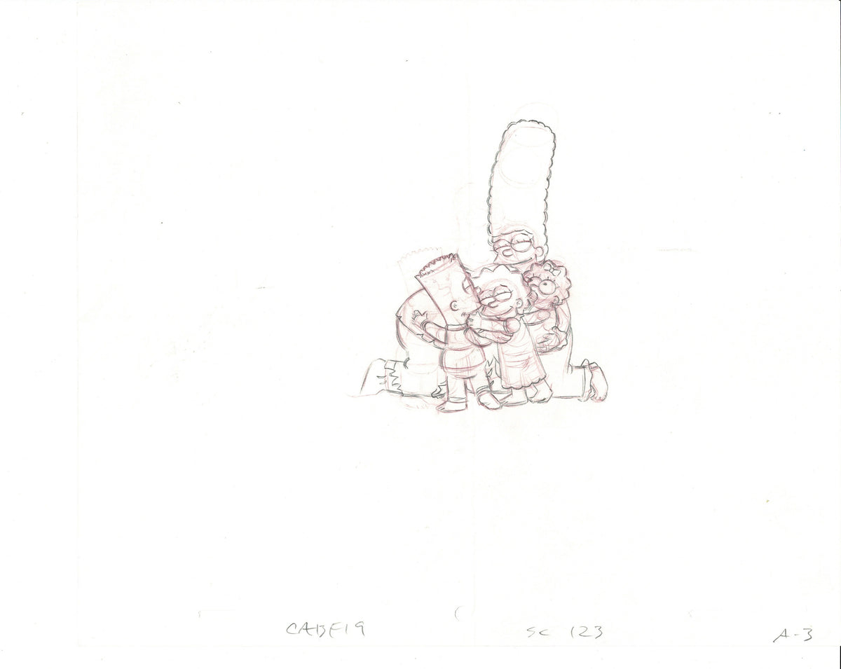 The Simpsons TREEHOUSE Of Horror XII Production Cel Drawing Original Animation 2001 Fox DD-007