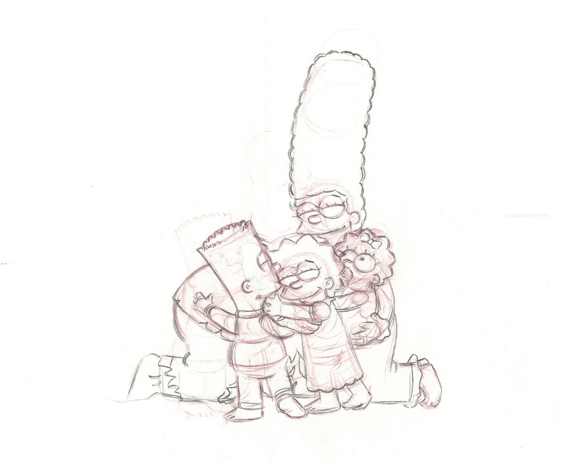 The Simpsons TREEHOUSE Of Horror XII Production Cel Drawing Original Animation 2001 Fox DD-007