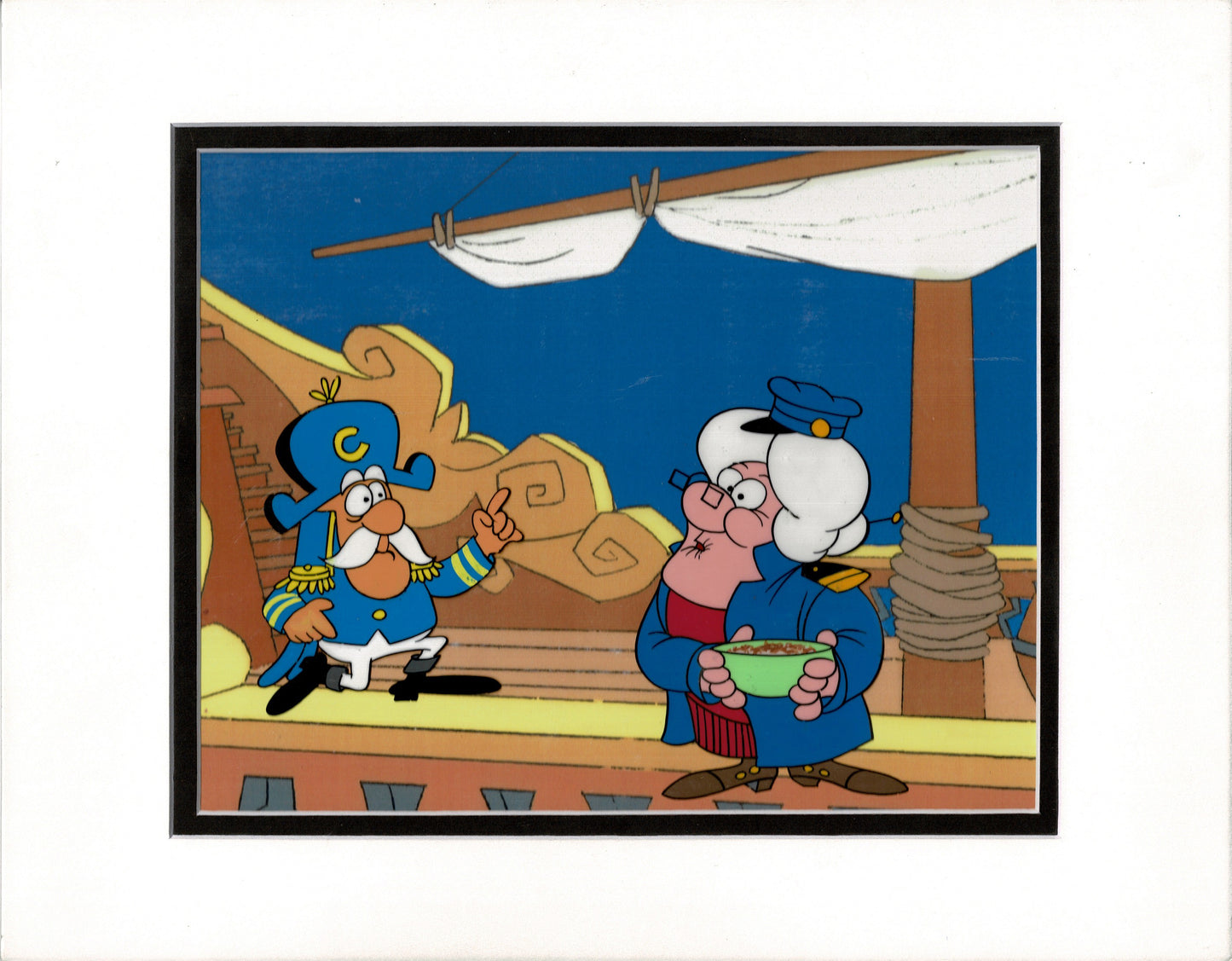 Captain Crunch Jay Ward Production Animation Cel Setup Commercial C-KO