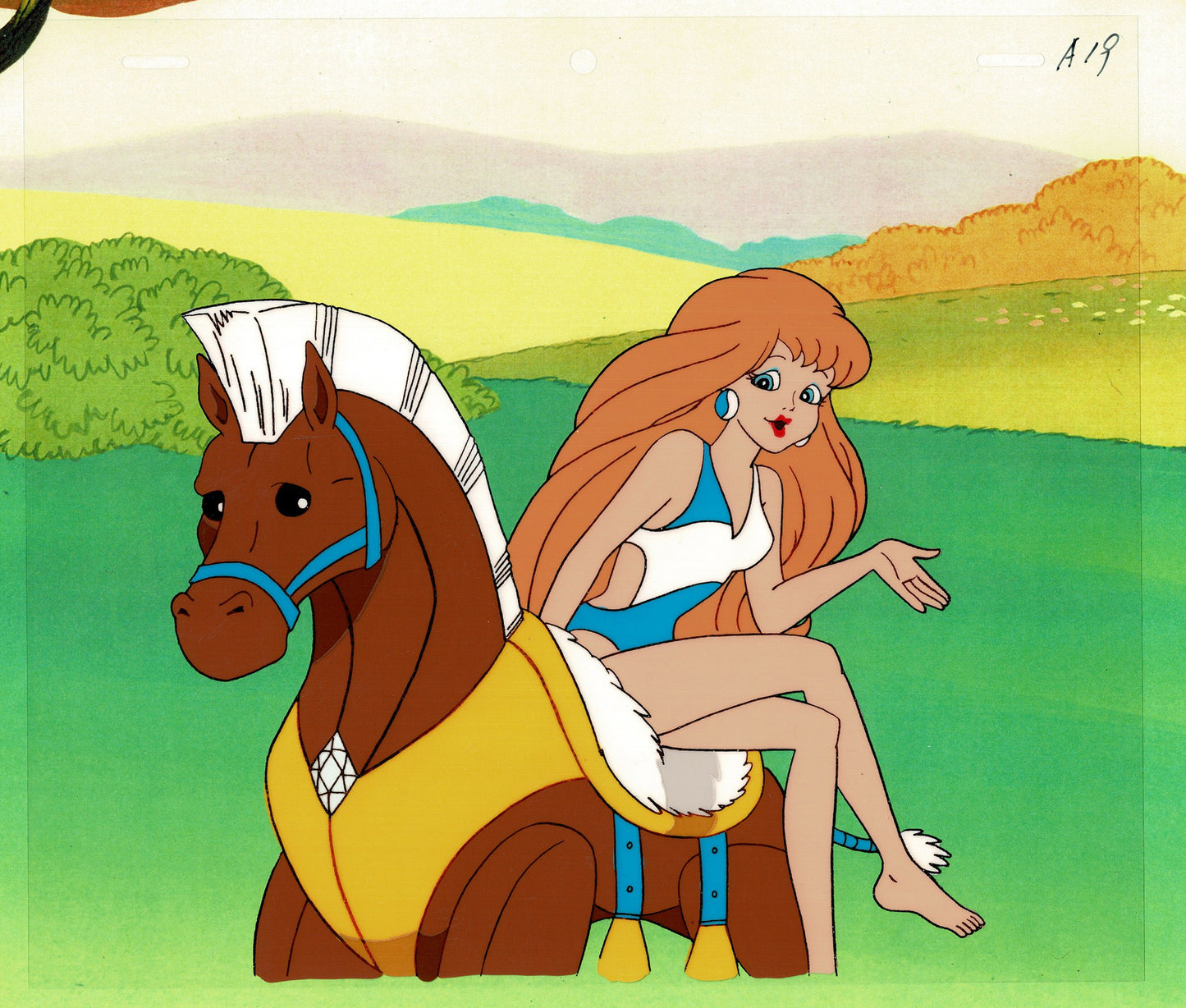 Beverly Hills Teens Blaze Summers Stardust Production Animation Cel DIC 1987