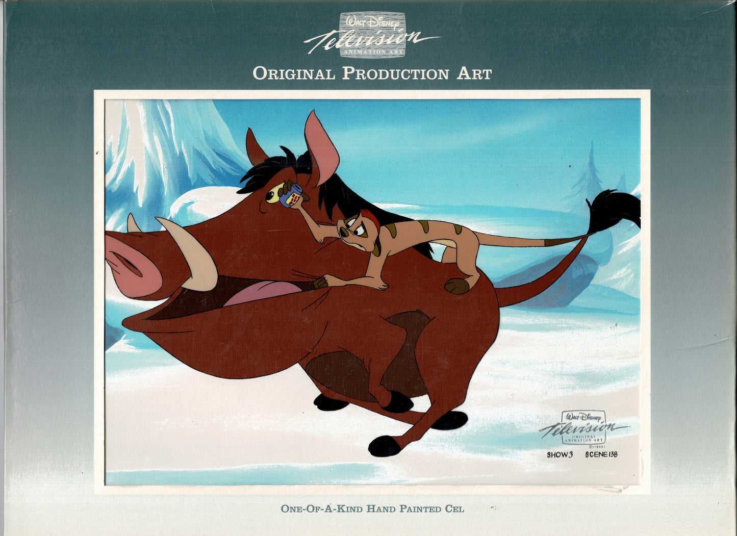 Lion King Timon and Pumbaa TV Cartoon Art Animation Cel and Drawing 1995-1999 C-DG