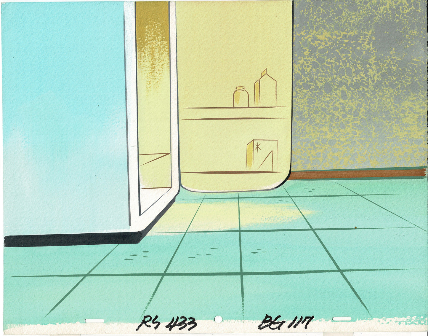 Ren and Stimpy Animation Cel + Background OBG MASTER SETUP Nickelodeon 1995 fr