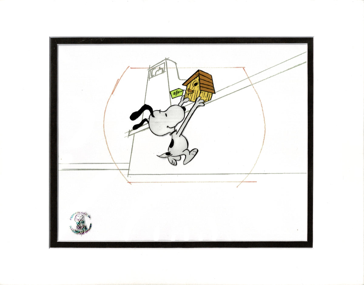 PEANUTS Charlie Brown Snoopy Production Animation Cel and Drawing from 1974 Melendez Studio-Direct Easter Beagle SN24
