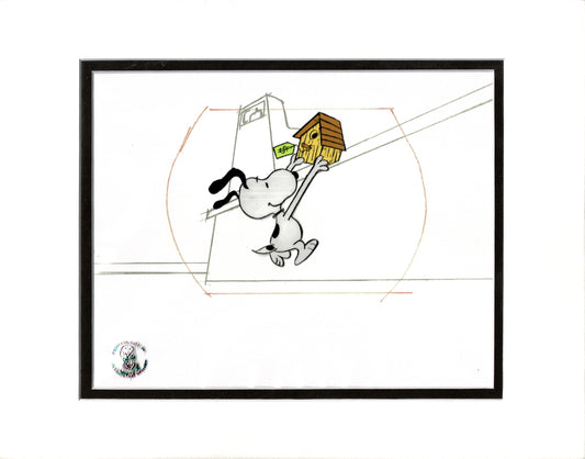 PEANUTS Charlie Brown Snoopy Production Animation Cel and Drawing from 1974 Melendez Studio-Direct Easter Beagle SN24