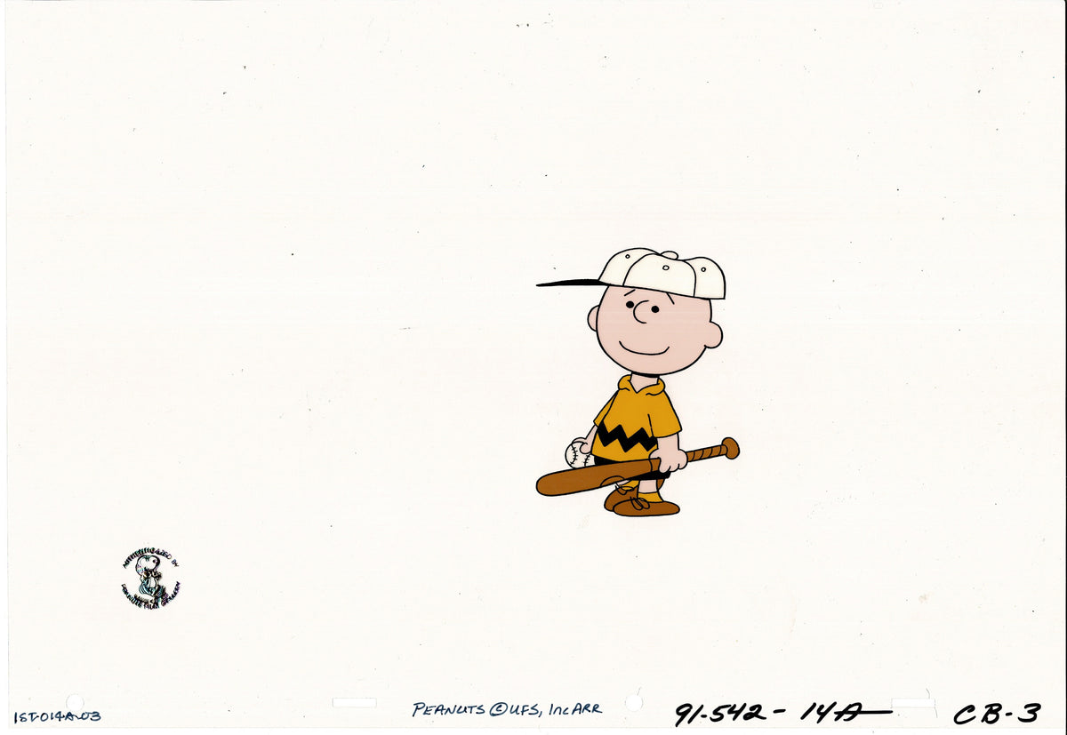 It's Spring Training Charlie Brown Baseball Peanuts Production Animation PAN Cel 1993 from Charles Schulz Melendez Studio A03