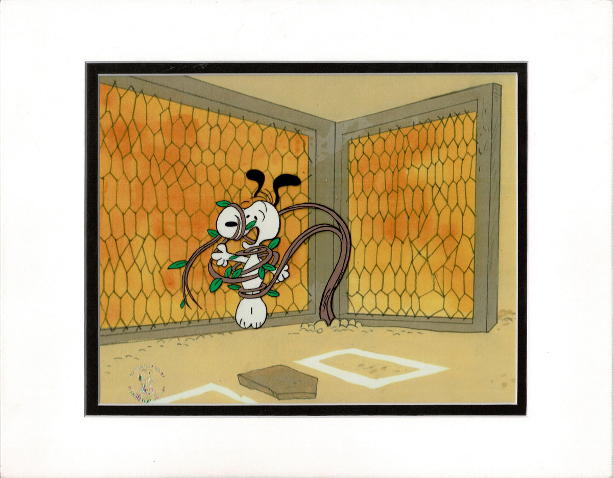 Snoopy Arbor Day Charlie Brown Peanuts Production Animation Cel 1973 from Charles Schulz Melendez Studio 123