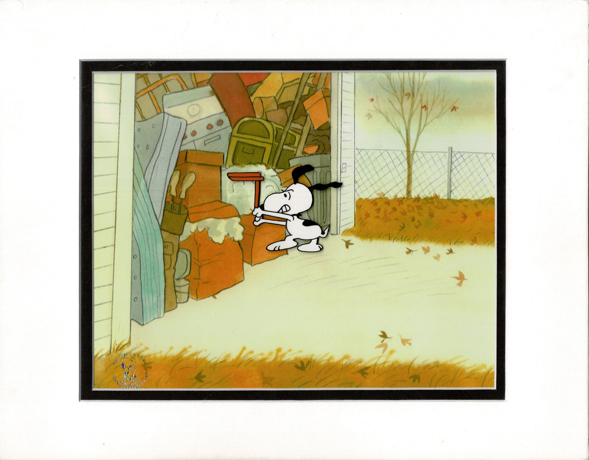A Charlie Brown Thanksgiving Snoopy Peanuts Production Animation Cel 1973 from Charles Schulz Melendez Studio 6902