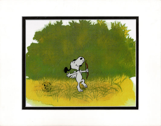 PEANUTS Be My Valentine Charlie Brown Snoopy Production Animation Cel and Drawing from 1975 Charles Schulz Melendez Studio-Direct 215