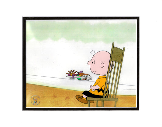 A Charlie Brown Thanksgiving Peanuts Production Animation Cel 1973 from Charles Schulz Melendez Studio 12903