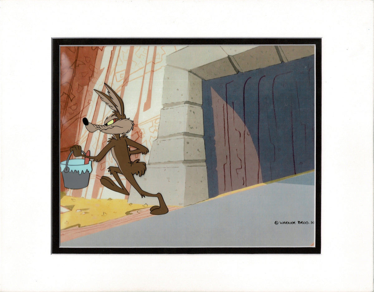 Wile E Coyote Looney Tunes Animation Cel Trimmed Warner Brothers 1950s/60s? C-SR