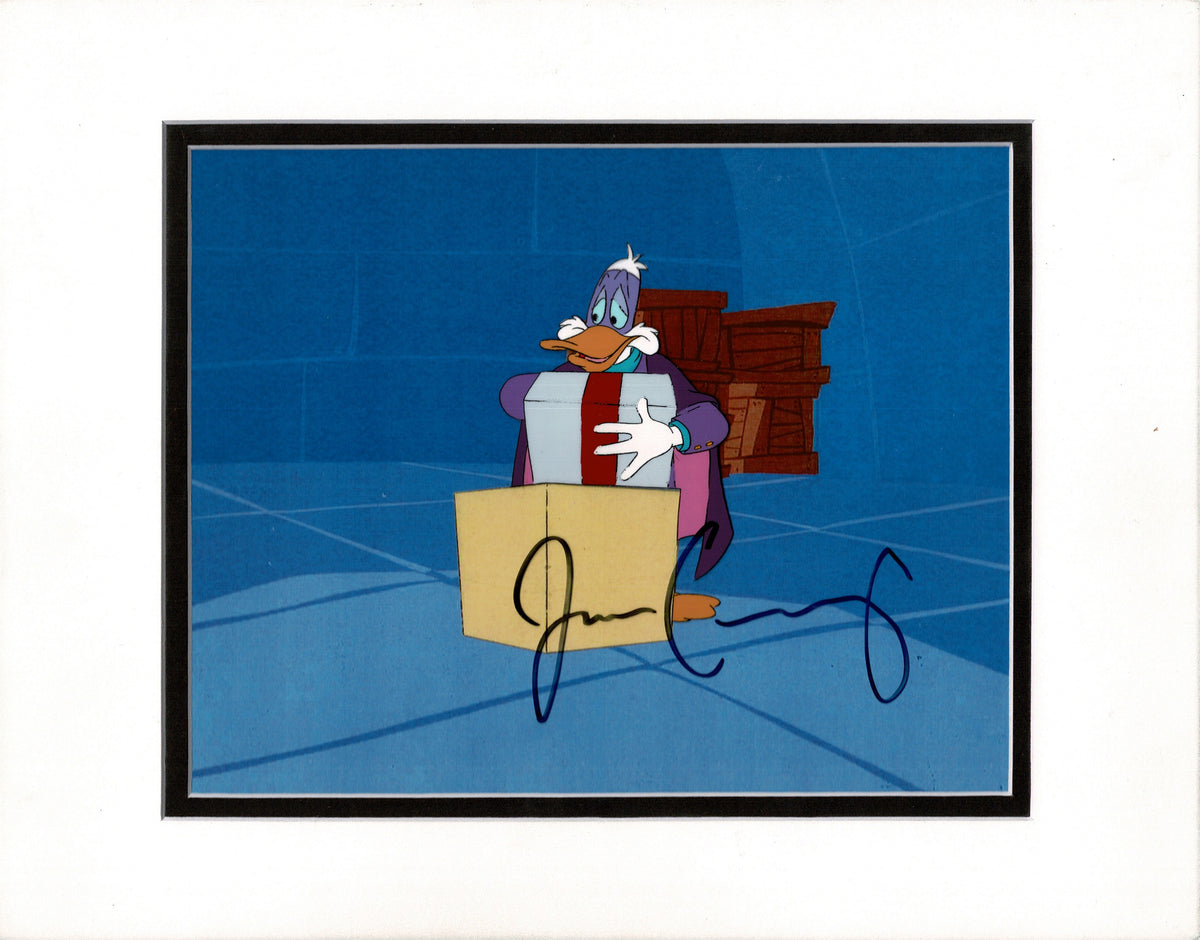 DARKWING DUCK Disney Signed Jim Cummings Production Animation Cel 1991-1992