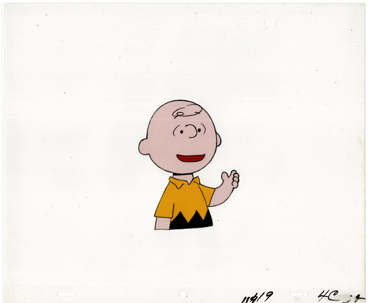 Charlie Brown Peanuts Production Animation Cel Setup NO LUCY from Charles Schulz Melendez Studio