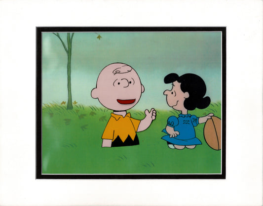 Charlie Brown Peanuts Production Animation Cel Setup NO LUCY from Charles Schulz Melendez Studio