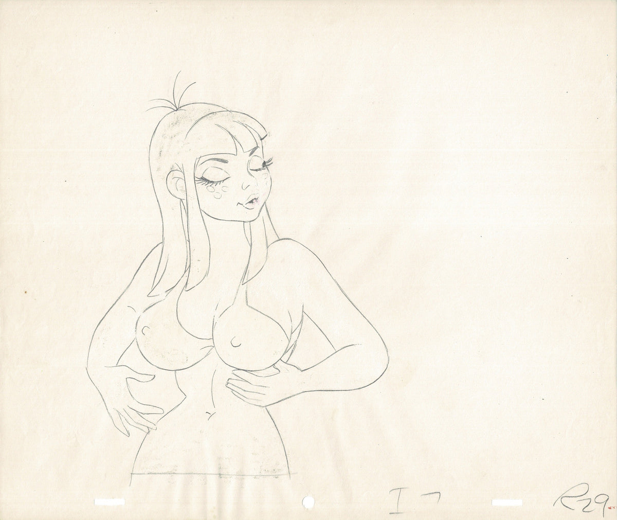 Hey Good Lookin Ralph Bakshi 1973-82 Production Animation Cel and Drawing R29