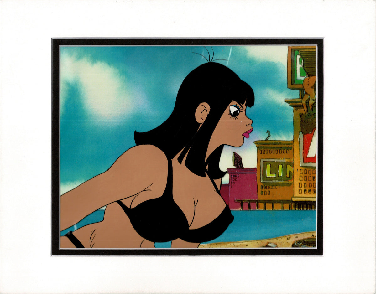 Hey Good Lookin Ralph Bakshi 1973-82 Production Animation Cel and Key Drawing R17