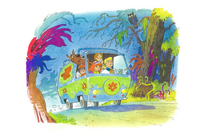 Scooby-Doo Bob Singer SIGNED Limited Edition Giclee Print on Paper - Haunted Forest - ARTIST PROOF Edition of 25