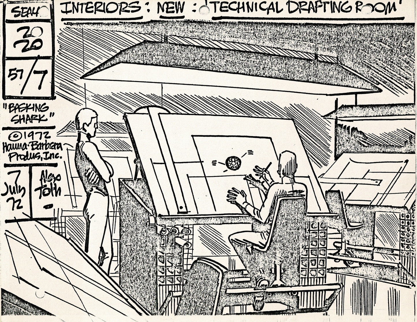 Sealab 2020 1972 Alex Toth Production Model Sheet Copy Lot of 69 Pages from Hanna Barbera