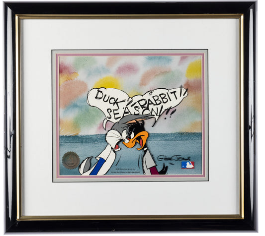 Chuck Jones SIGNED Bugs Bunny and Daffy Duck MLB Baseball Limited Edition Cel Looney Tunes Warner Brothers 1991 OH