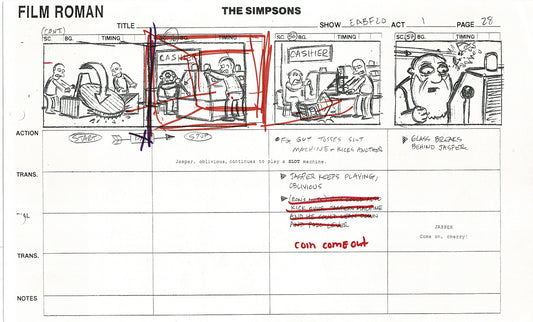 The Simpsons Production Animation Storyboard Copy Fox 2003 CS-23