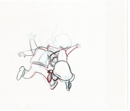 The Simpsons Original Production Animation Cel Drawing Fox from the Early 1990's 402