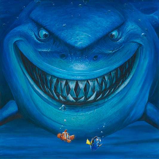 Finding Nemo Pixar Shark Walt Disney Fine Art Craig Skaggs Signed Limited Edition of 195 Print on Canvas "Hello!"