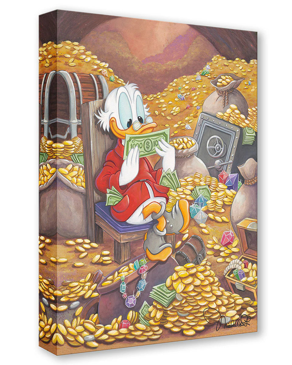 Ducktales Scrooge McDuck Walt Disney Fine Art Michelle St. Laurent Limited Ed of 1500 Treasures on Canvas Print TOC "Scrooge's Happy Place"