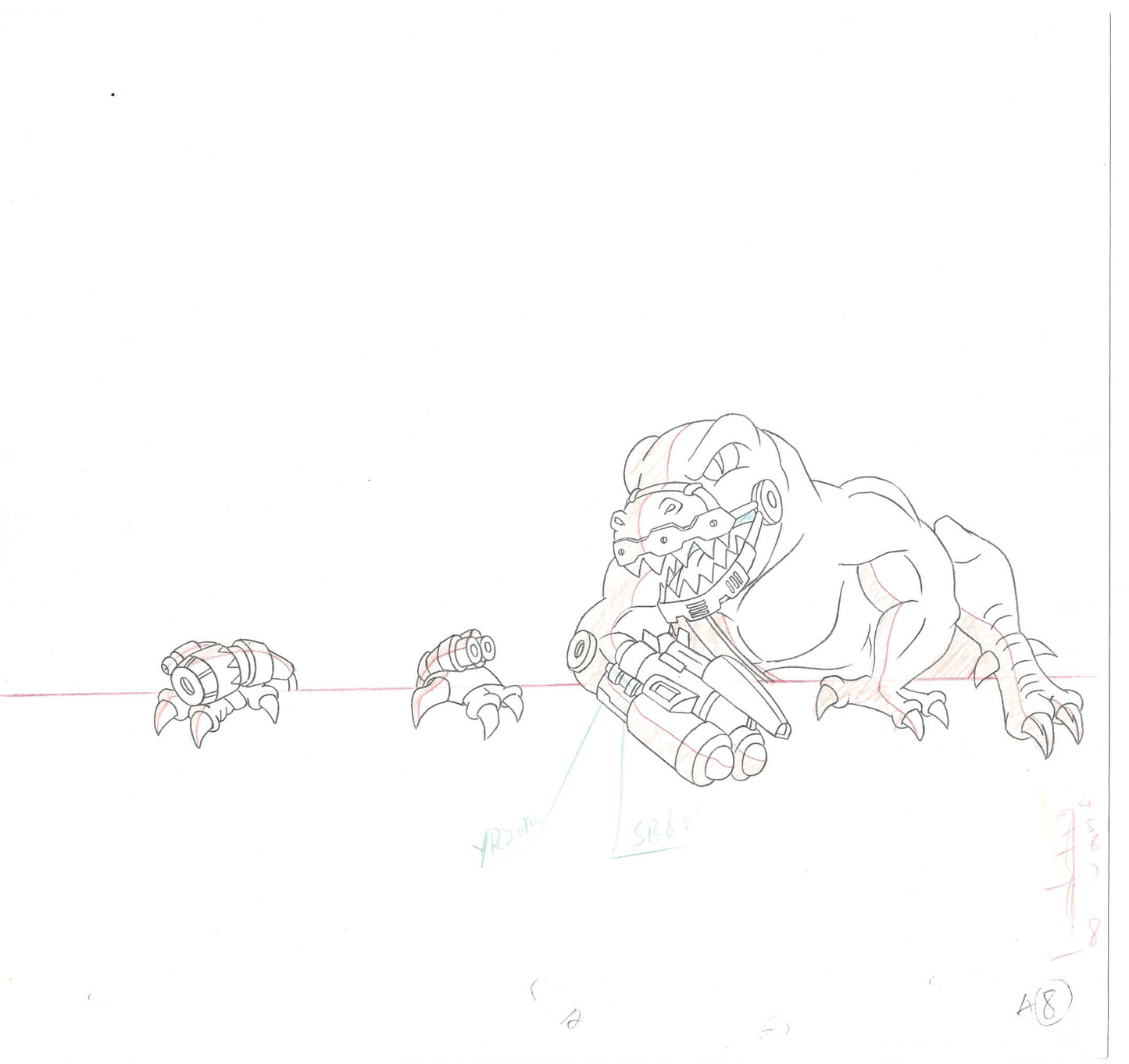 Street Sharks DIC Production Animation Cel Drawing 1994-1997 B-9