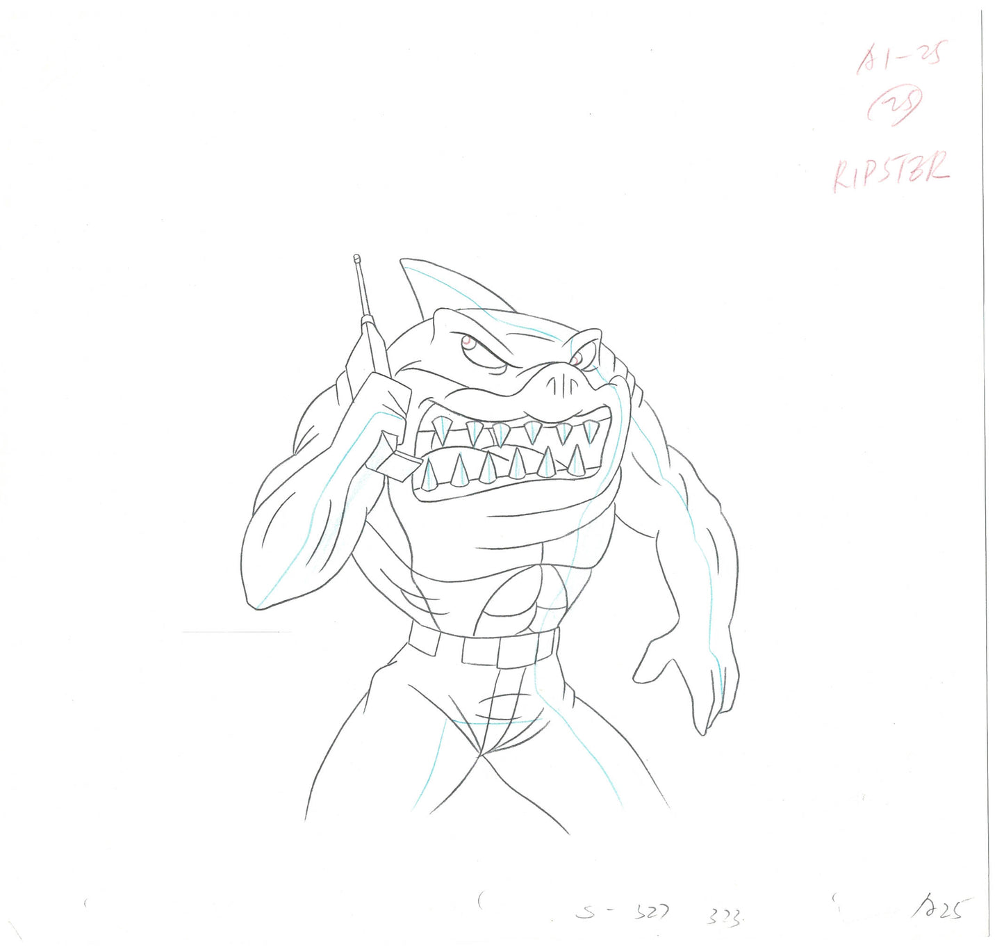 Street Sharks DIC Production Animation Cel Drawing 1994-1997 B-13