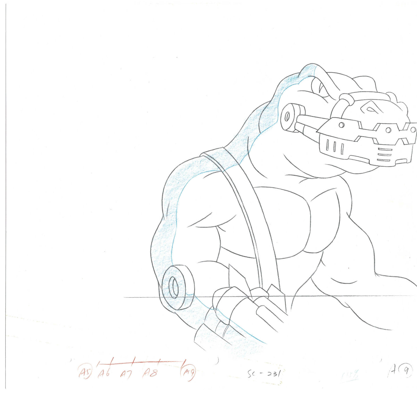 Street Sharks DIC Production Animation Cel Drawing 1994-1997 B-32