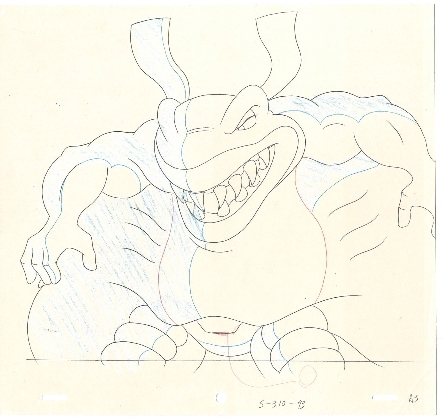 Street Sharks DIC Production Animation Cel Drawing 1994-1997 B-37