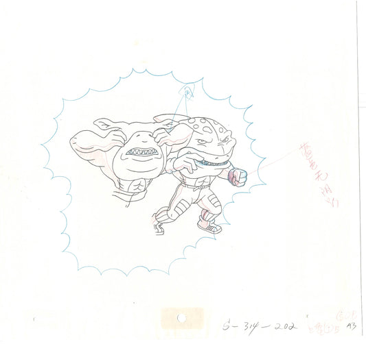 Street Sharks DIC Production Animation Cel Drawing 1994-1997 B-48