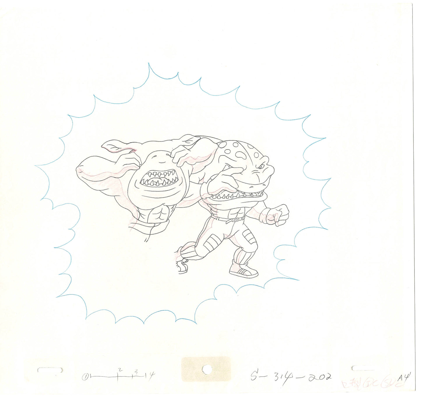 Street Sharks DIC Production Animation Cel Drawing 1994-1997 B-56