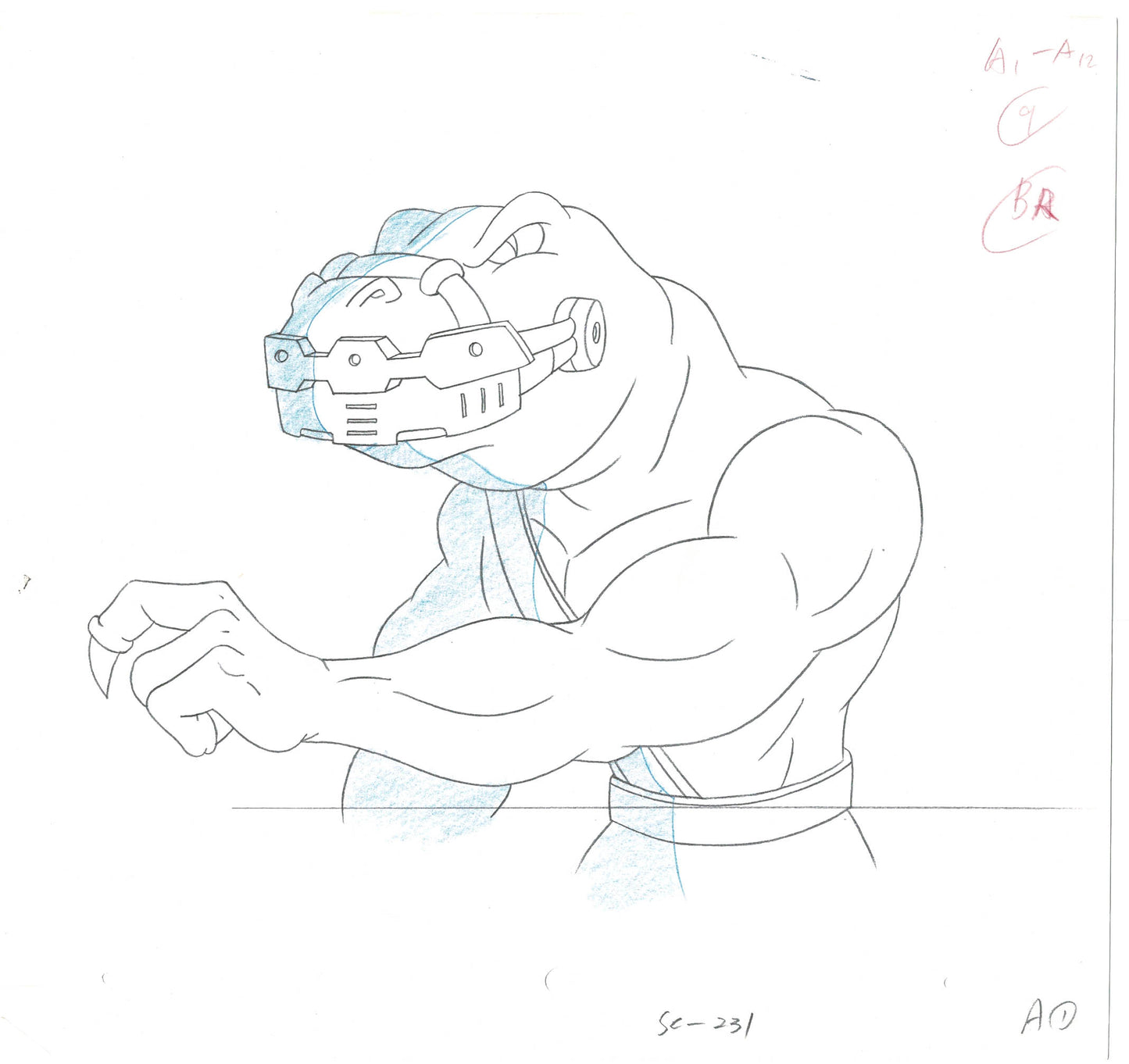 Street Sharks DIC Production Animation Cel Drawing 1994-1997 B-58