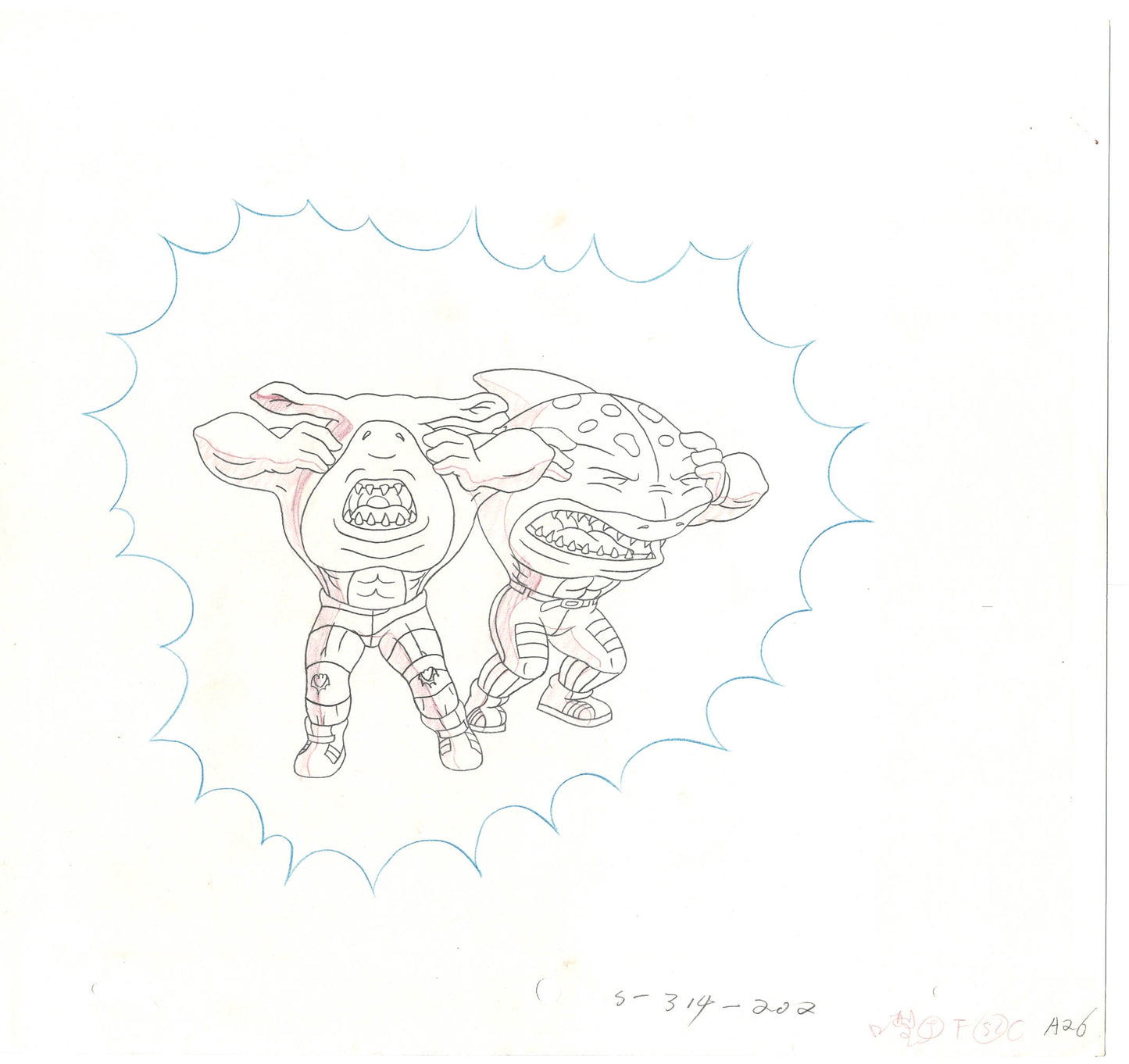 Street Sharks DIC Production Animation Cel Drawing 1994-1997 B-67