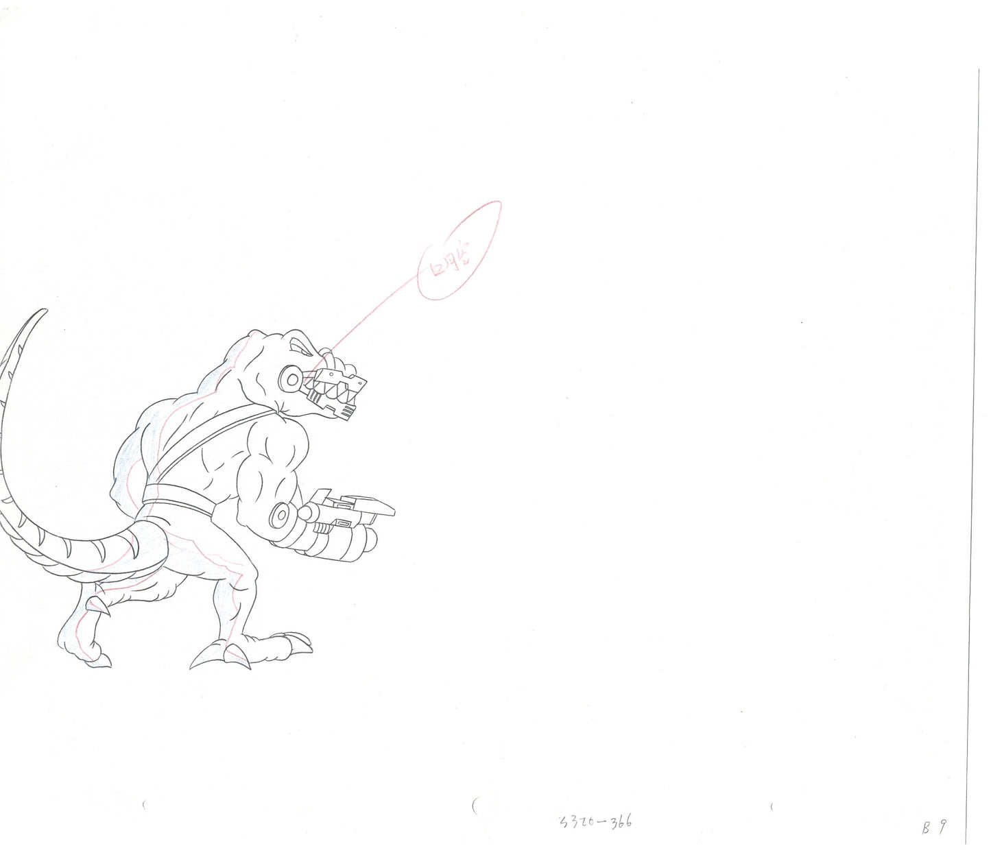Street Sharks DIC Production Animation Cel Drawing 1994-1997 C-18