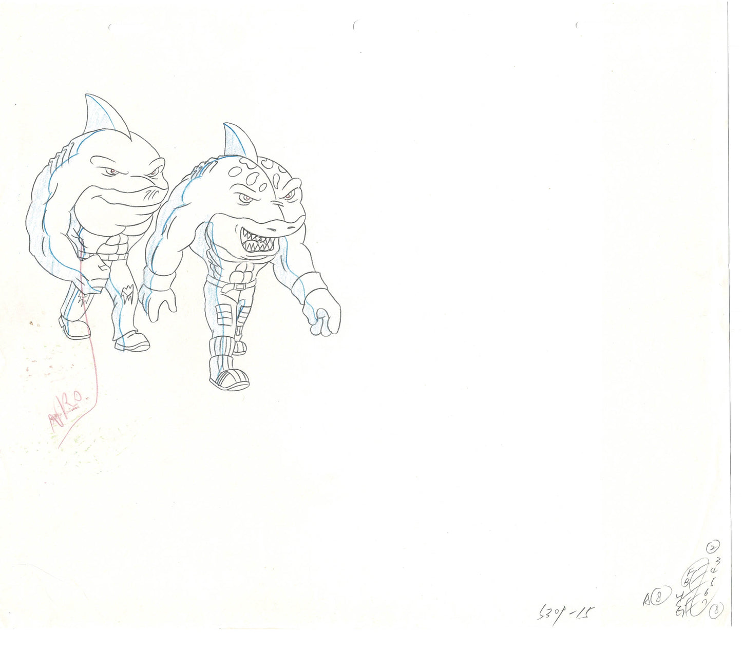 Street Sharks DIC Production Animation Cel Drawing 1994-1997 C-20