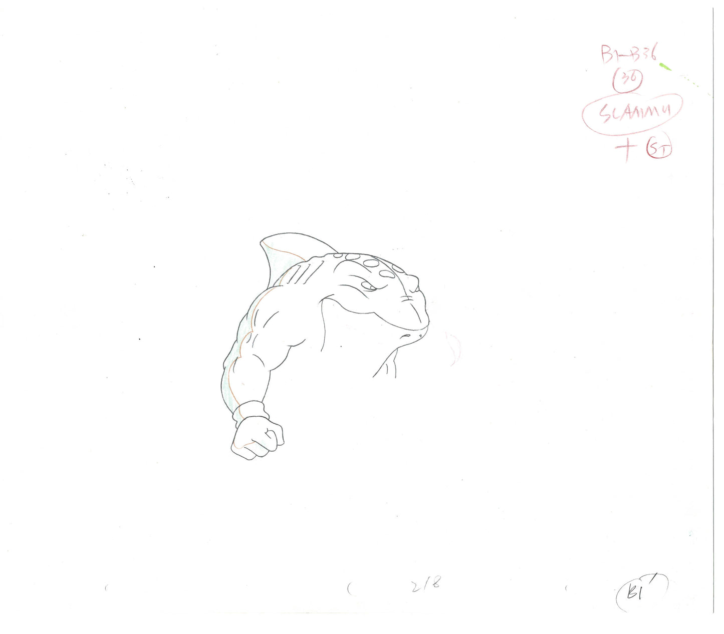 Street Sharks DIC Production Animation Cel Drawing 1994-1997 C-27