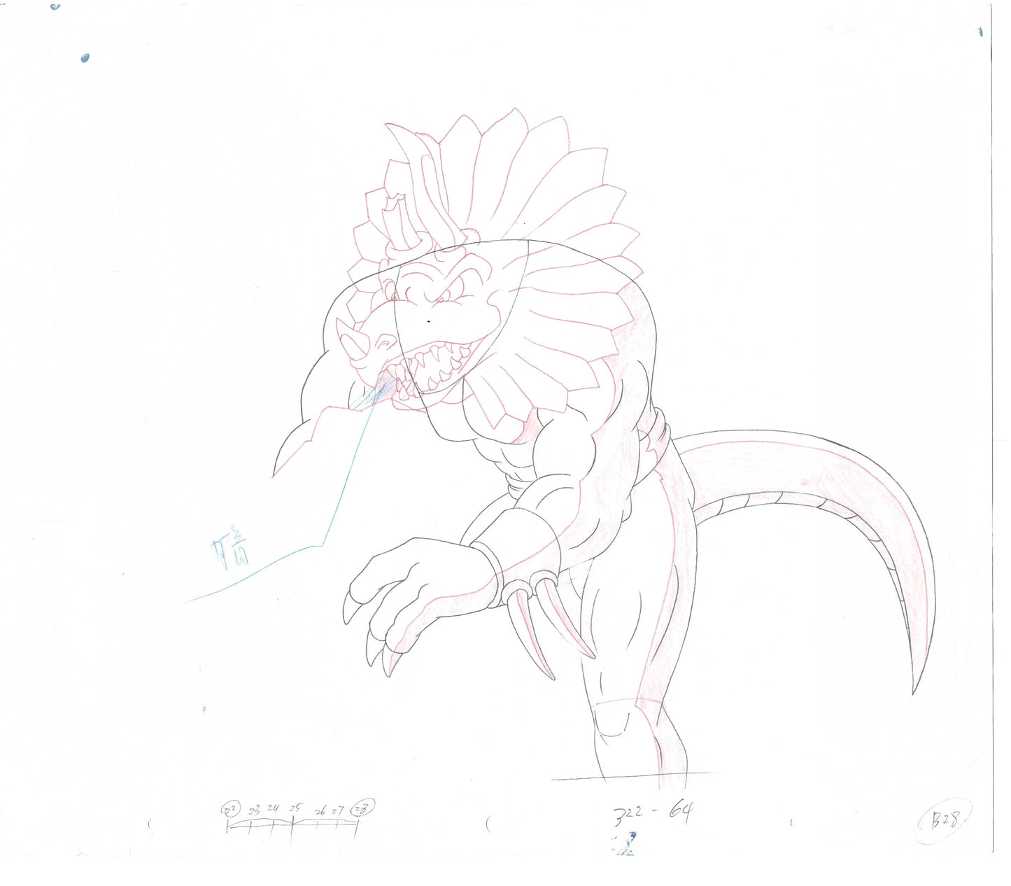 Street Sharks DIC Production Animation Cel Drawing 1994-1997 C-30